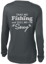 Load image into Gallery viewer, BRIGHT N CHILL FishNChics Long Sleeve Performance Shirt - Take Me Fishing Sexy - 11 Colors