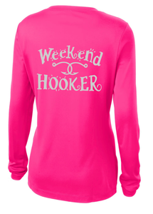 BRIGHT N CHILL FishNChics Long Sleeve Performance Shirt - Fancy Weekend Hooker - 11 Colors