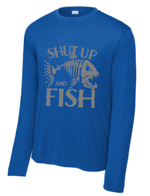 DUDES! FishNDudes Long Sleeve Performance Royal Blue - 2 Designs