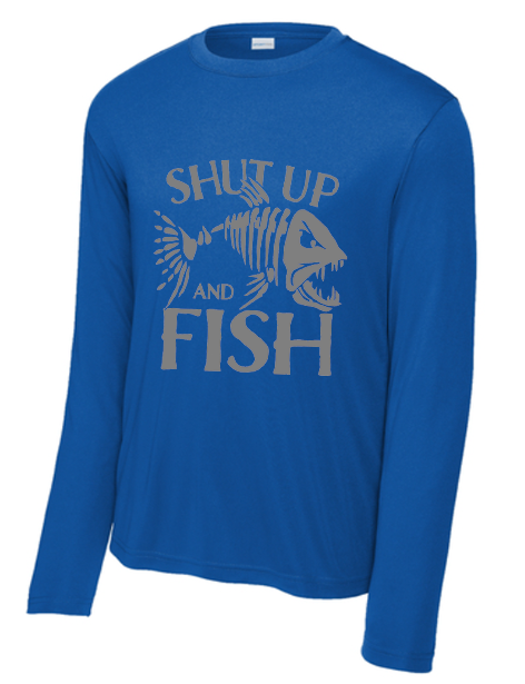 DUDES! FishNDudes Long Sleeve Performance Royal Blue - 2 Designs