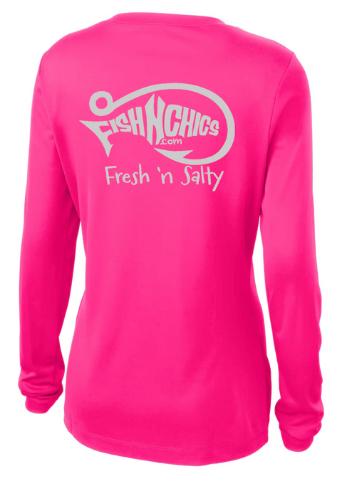 BRIGHT N CHILL FishNChics Long Sleeve Performance Shirt - Fresh N Salty - 11 Colors