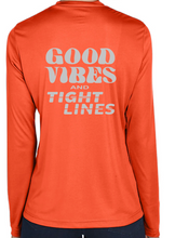 Load image into Gallery viewer, BRIGHT N CHILL FishNChics Long Sleeve Performance Shirt - Good Vibes and Tight Lines - 11 Colors