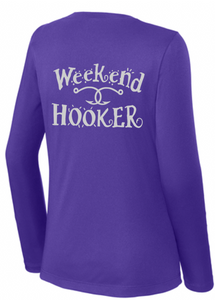 BRIGHT N CHILL FishNChics Long Sleeve Performance Shirt - Fancy Weekend Hooker - 11 Colors