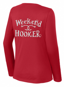 BRIGHT N CHILL FishNChics Long Sleeve Performance Shirt - Fancy Weekend Hooker - 11 Colors