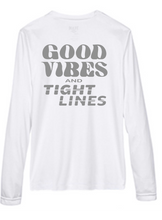 Load image into Gallery viewer, BRIGHT N CHILL FishNChics Long Sleeve Performance Shirt - Good Vibes and Tight Lines - 11 Colors