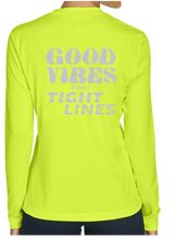 Load image into Gallery viewer, BRIGHT N CHILL FishNChics Long Sleeve Performance Shirt - Good Vibes and Tight Lines - 11 Colors