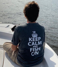 Load image into Gallery viewer, FishNChics &quot;Keep Calm and Fish On&quot; TEE Shirt VNeck - Dark Gray