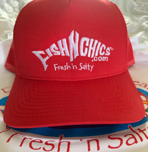 FishNChics Trucker's Cap - Reel Red Snapback