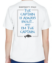 Load image into Gallery viewer, FishNChics &quot;CAPTAIN&quot; Short Sleeve Performance Shirt VNeck