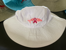 Load image into Gallery viewer, FishNChics Canvas Floppy Hat - Breast Cancer Awareness FNC Logo